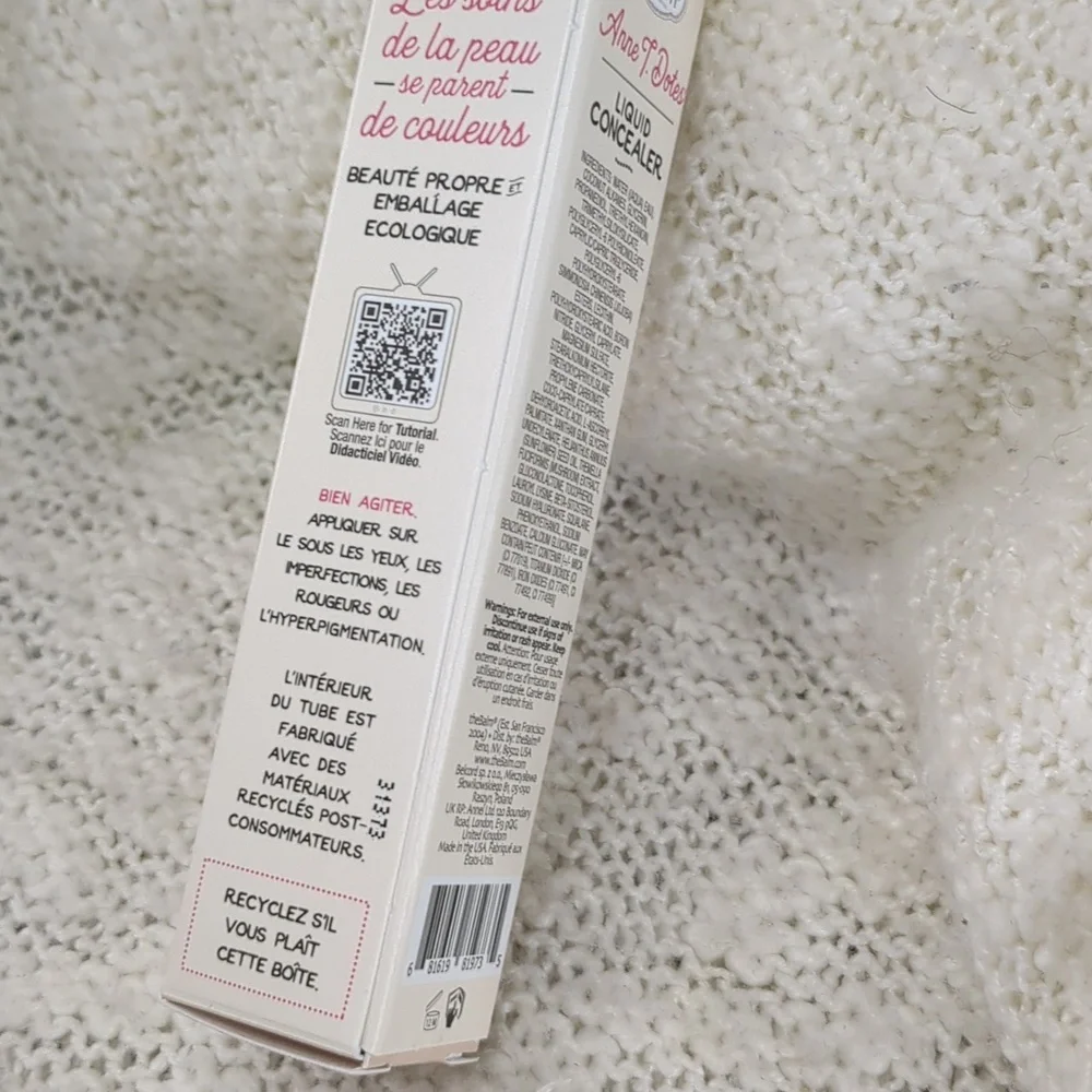 theBalm COSMETICS Anne T. Dotes Liquid Concealer in #10 Very Fair, 9g/0.32oz